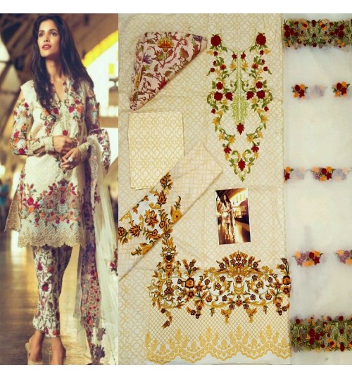 MH Lawn Embroidered Suit