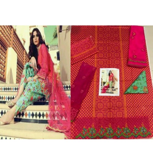 SA Lawn Embroidered Suit 1015