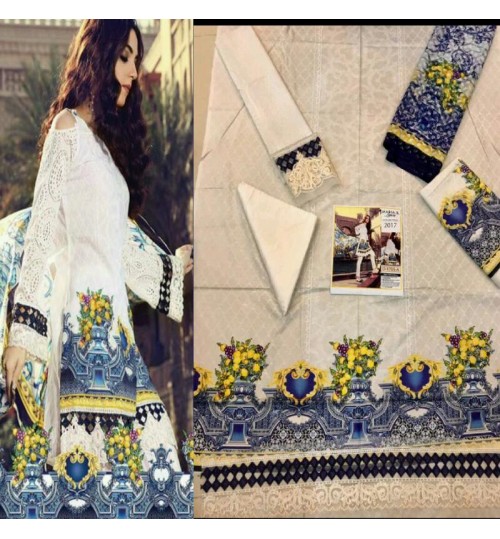 MBMR LAWN EMBROIDERED SUIT 4020